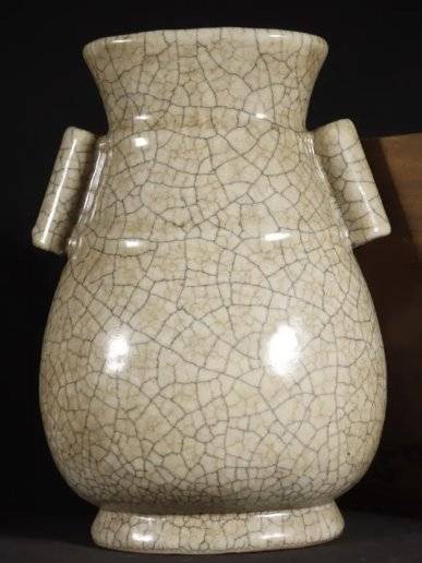 Ge-Type Crackle Glaze Hu Vase - ceramics collectible
