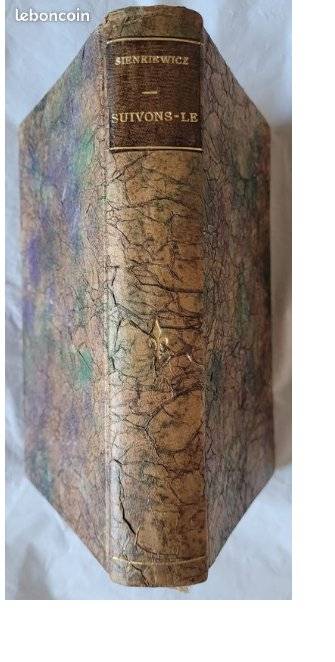 Spine and title page of Henryk Sienkiewicz's Suivons-Le published by Ernest Flammarion with Jan Styka illustrations - view 1