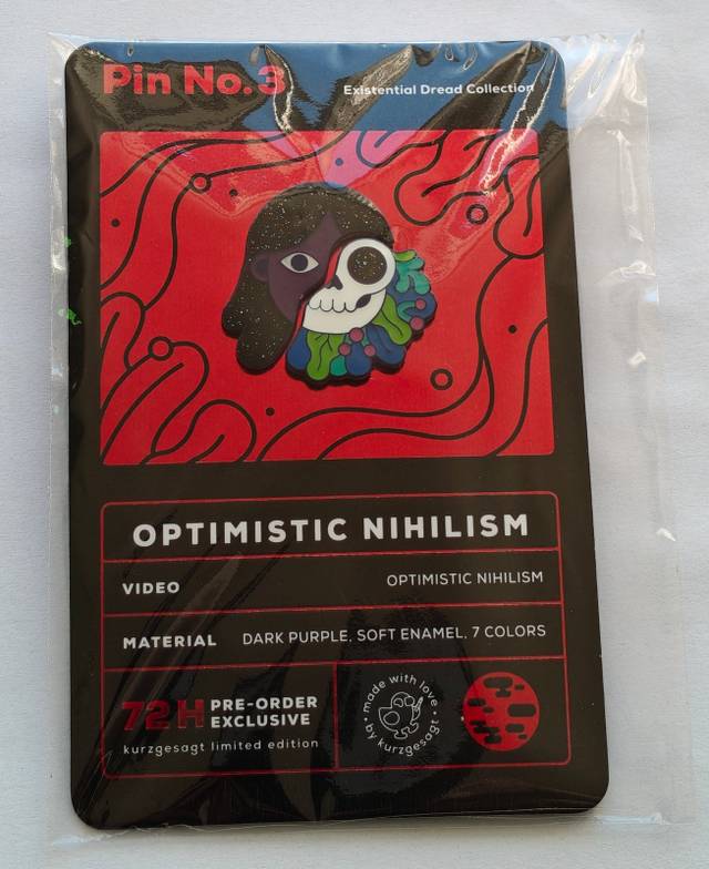 Optimistic Nihilism Enamel Pin - Existential Dread Collection (Pin No. 3) - collectibles collectible