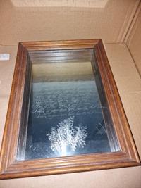 Etched Glass "Drake's Drum" Patriotic Mirror - view 2