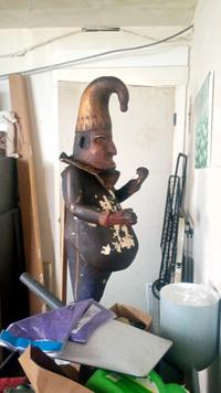 Carved Wooden Punch Figure Cigar Store Style Tobacconist Figure - view 2
