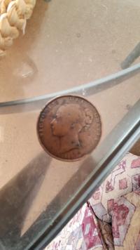 1884 Great Britain Queen Victoria 'Bun Head' Farthing - view 1