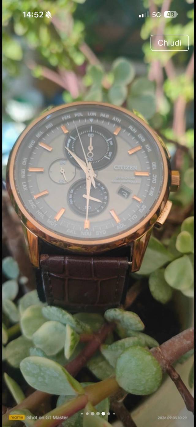 Citizen Eco-Drive Radio Controlled World Chronograph (Caliber H804) - watches collectible