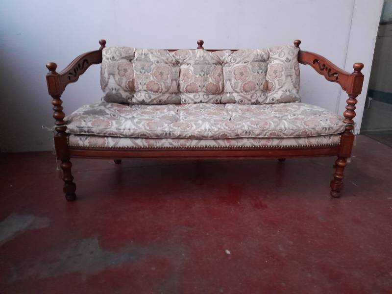 Victorian-Revival Upholstered Settee - interior collectible
