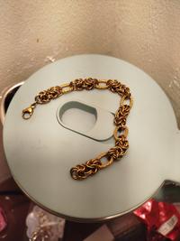 Byzantine Link Bracelet with Textured Oval Connectors - view 1