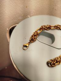 Byzantine Link Bracelet with Textured Oval Connectors - view 2
