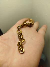 Byzantine Link Bracelet with Textured Oval Connectors - view 3
