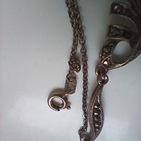 Art Deco Style Marcasite Sterling Silver Necklace - view 1