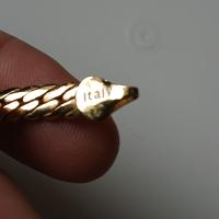 Italian 750 Gold Omega-Style Chain Necklace - view 3