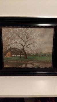 Pastoral Landscape with Farmstead and Flowering Tree, Pastel on Paper, c. 1920-1940 - view 2