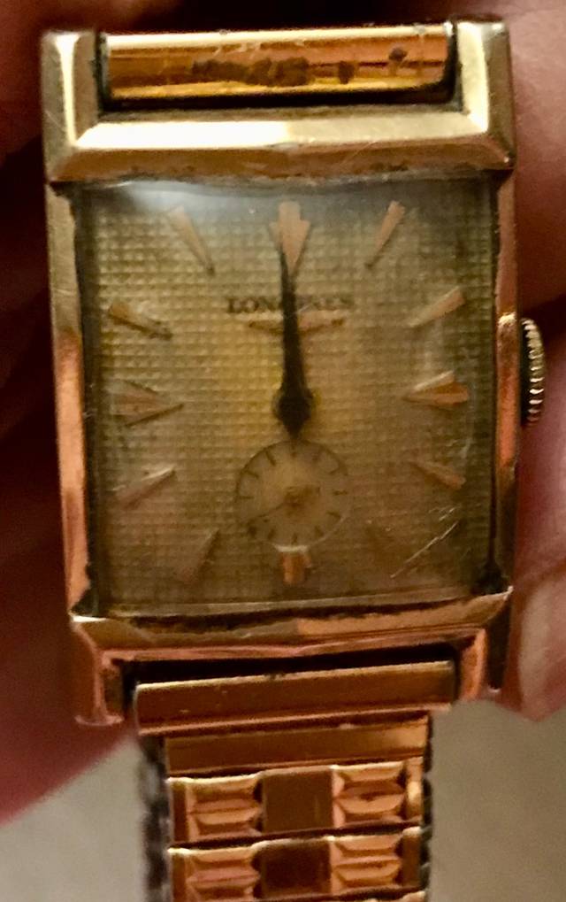 Vintage Longines Rectangular Tank Watch and 1977 Silver Jubilee Crown - watches collectible