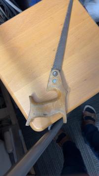 Mid-Century Compass Saw (Keyhole Saw) with Molded Bakelite or Resin Handle - view 3