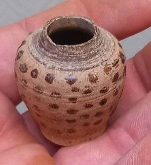 Chinese Song-style Miniature Jar with Iron-Spot Decoration - ceramics collectible