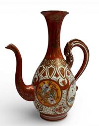 Kutani Ware Ewer with Dragon Handle - view 1