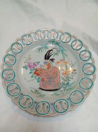 Meiji Period Arita Reticulated Porcelain Plate - view 1