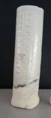 Chinese Shino-Glazed Cylindrical 'Bamboo' Vase, 20th Century - view 1