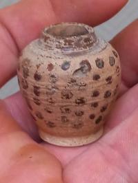 Chinese Song-style Miniature Jar with Iron-Spot Decoration - view 2