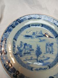 Chinese Export Porcelain Nanking Style Blue and White Plate - view 2