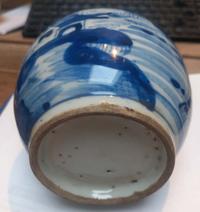 Chinese Blue & White 'Ginger Jar' Vase, Style of Kangxi Period - view 3