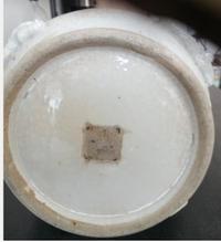 Chinese Shiwan Ware Figural Vase with Molded Luohan Relief, Late 19th Century - view 3