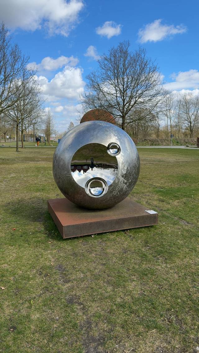 Ronald Westerhuis 'Sun' Stainless Steel Sculpture - art collectible