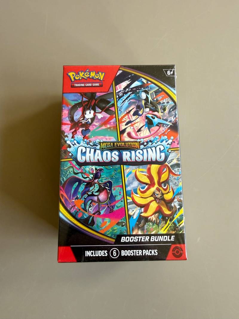 Sealed Pokémon TCG Mega Evolution Chaos Rising 6-pack booster bundle box - view 1