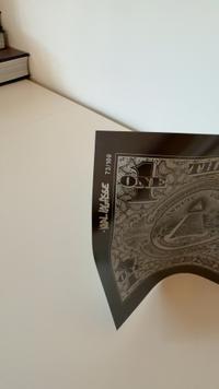 Karl Lagasse - 'One Dollar' Sculptural Screenprint, Black Edition, 2021 - view 2