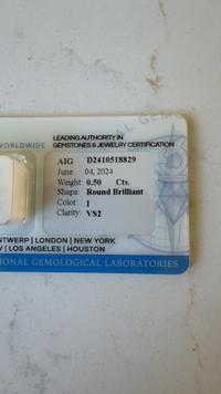 0.50 Carat Round Brilliant Diamond (AIG D2410518829) - view 2