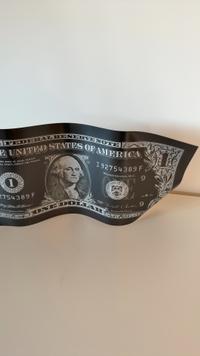 Karl Lagasse - 'One Dollar' Sculptural Screenprint, Black Edition, 2021 - view 3