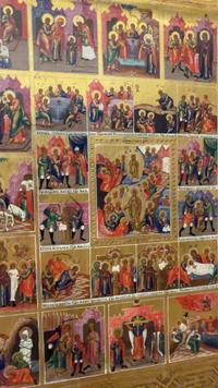 Russian Orthodox Feast Day Icon with Passion Cycle - view 3